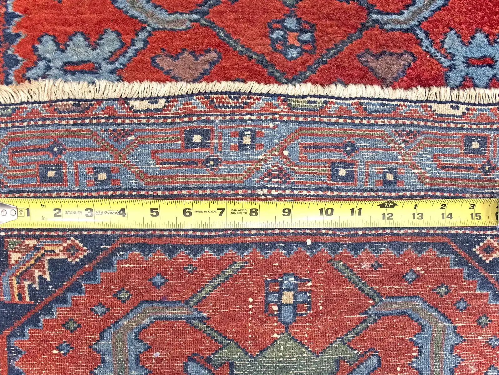 3 x 17 Vintage Lilian Persian Wool Rug - Image 9