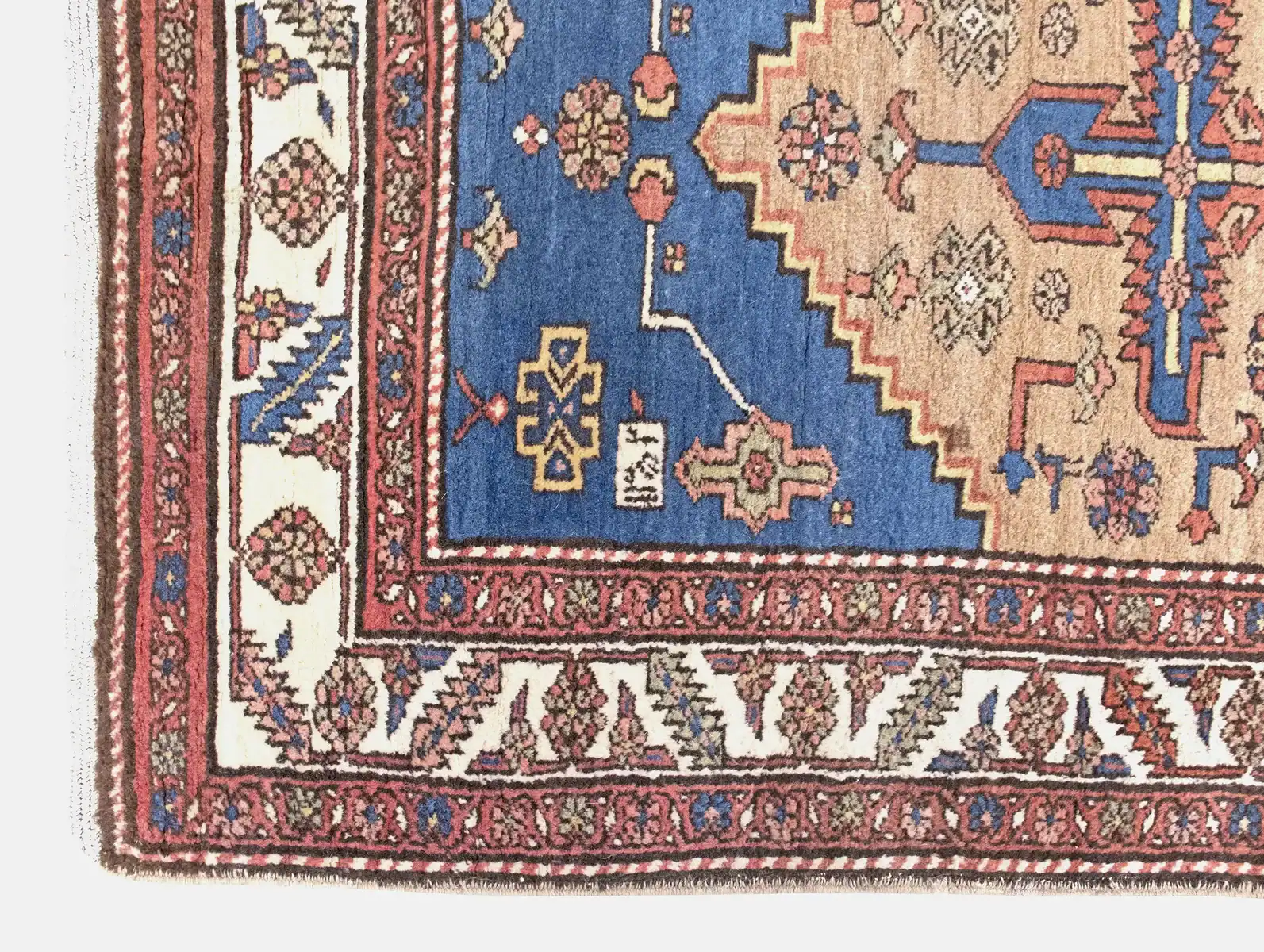 3 x 15 Antique Heriz Wool Rug - Image 6