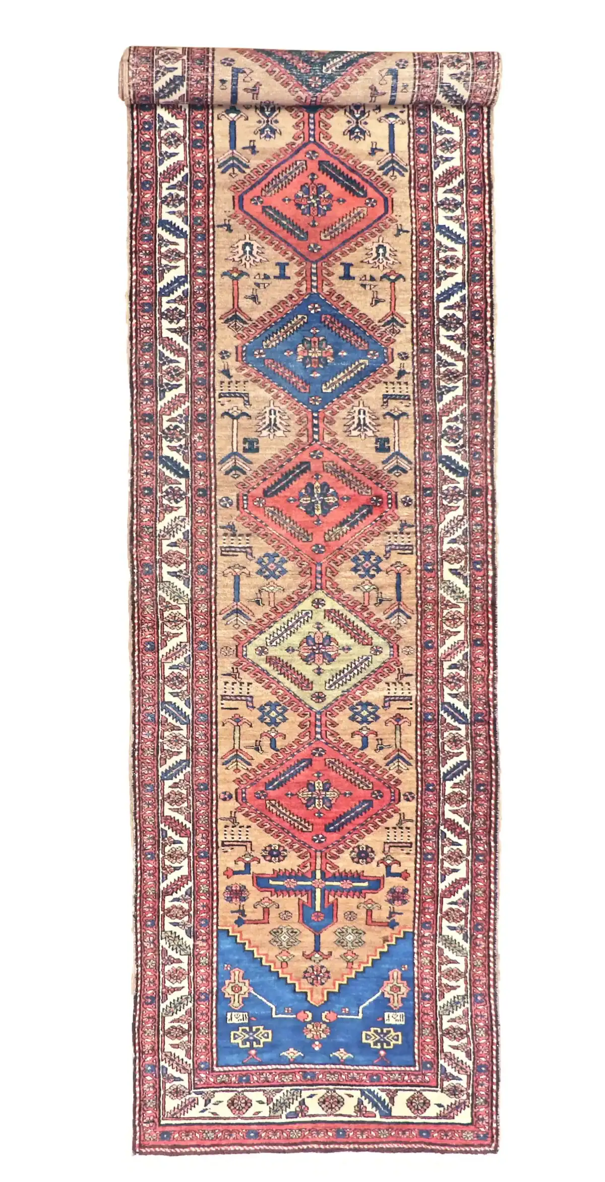 3 x 15 Antique Heriz Wool Rug