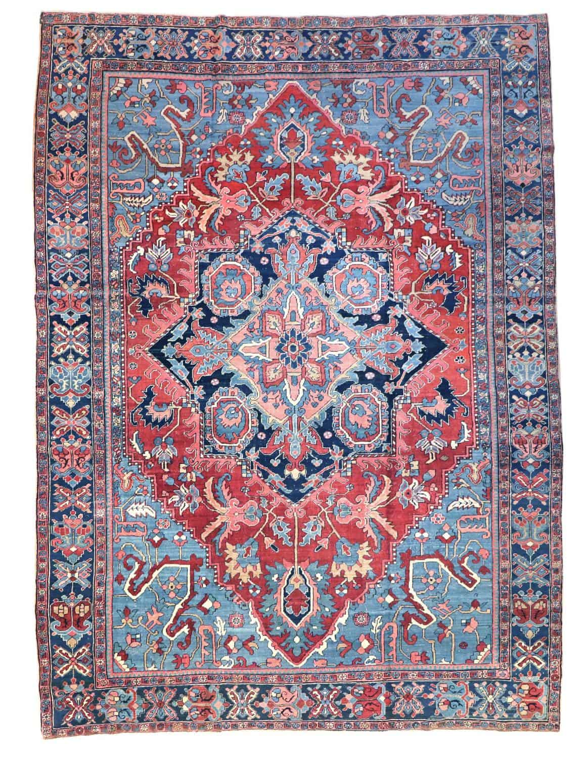 10 x 13 Antique Heriz Wool Area Rug