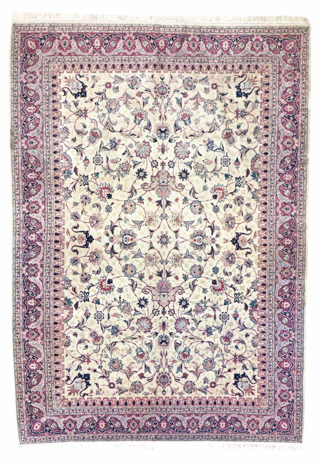 8 x 11 Old Tabriz Persian Wool Silk Area Rug - pineville rug gallery - charlotte nc