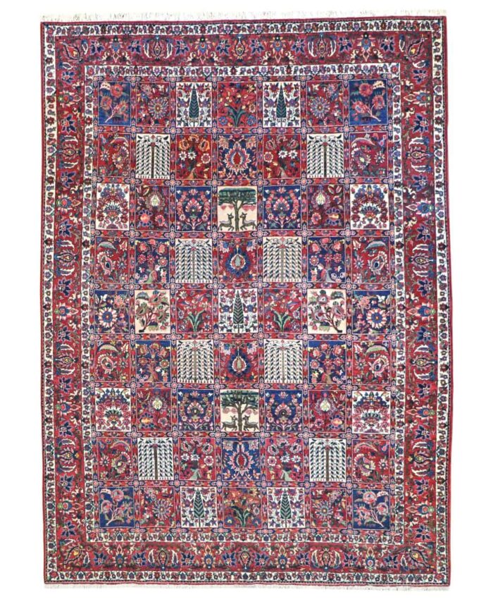 8 x 11 Vintage Bakhtiari Persian Wool Rug