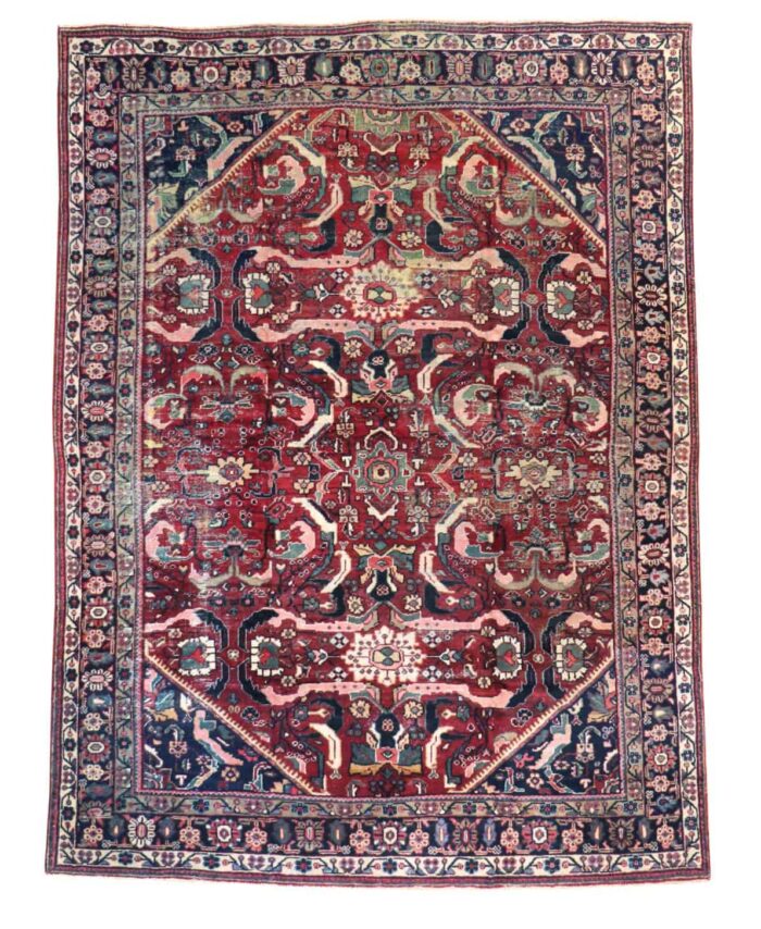 9 x 11 Antique Mahal Persian Wool Rug