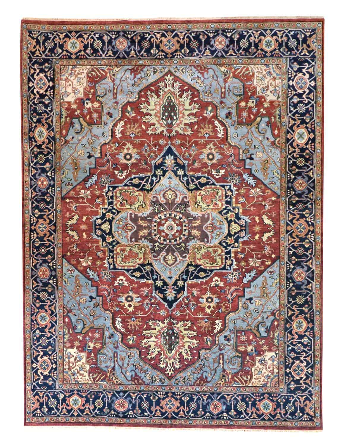 9 x 12 Antique Heriz Indian Wool Area Rug - pineville rug gallery - charlotte nc