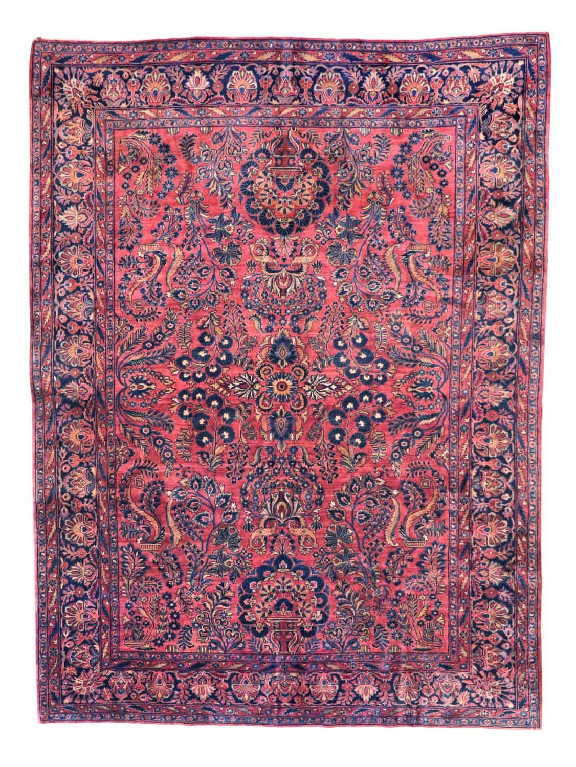 9 x 12 Antique Sarouk Persian Wool Rug