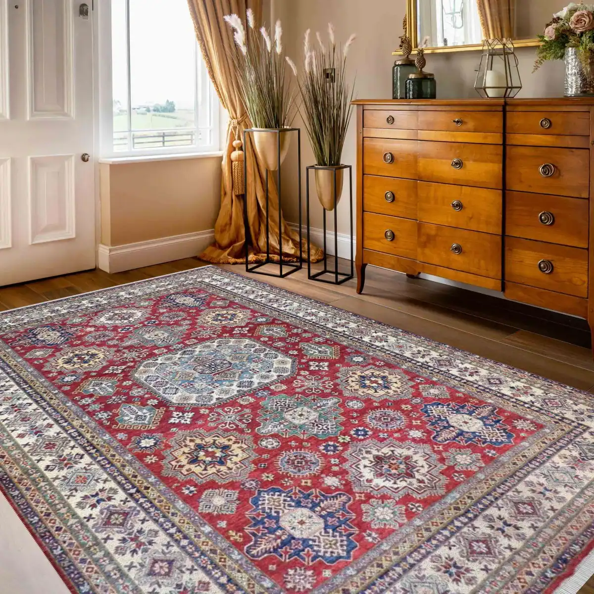9 x 12 New Kazak Pakistan Wool Luxurious Rug - Image 2