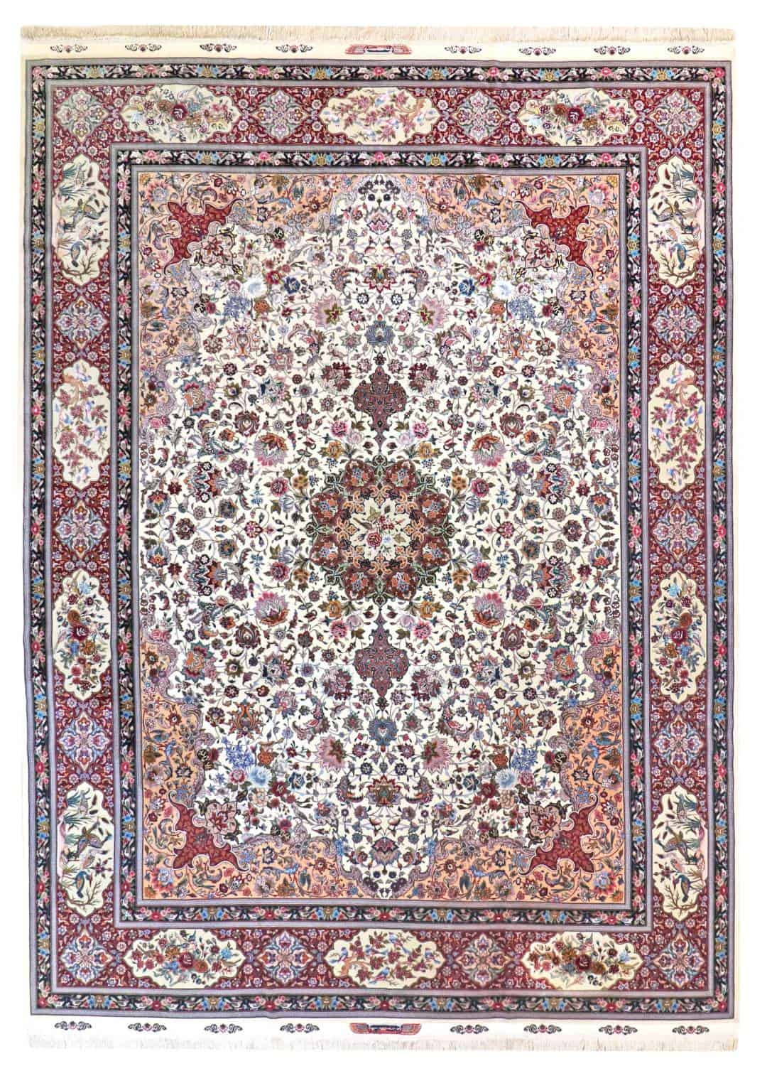 9 x 12 New Tabriz Iran Wool-Silk Area Rug