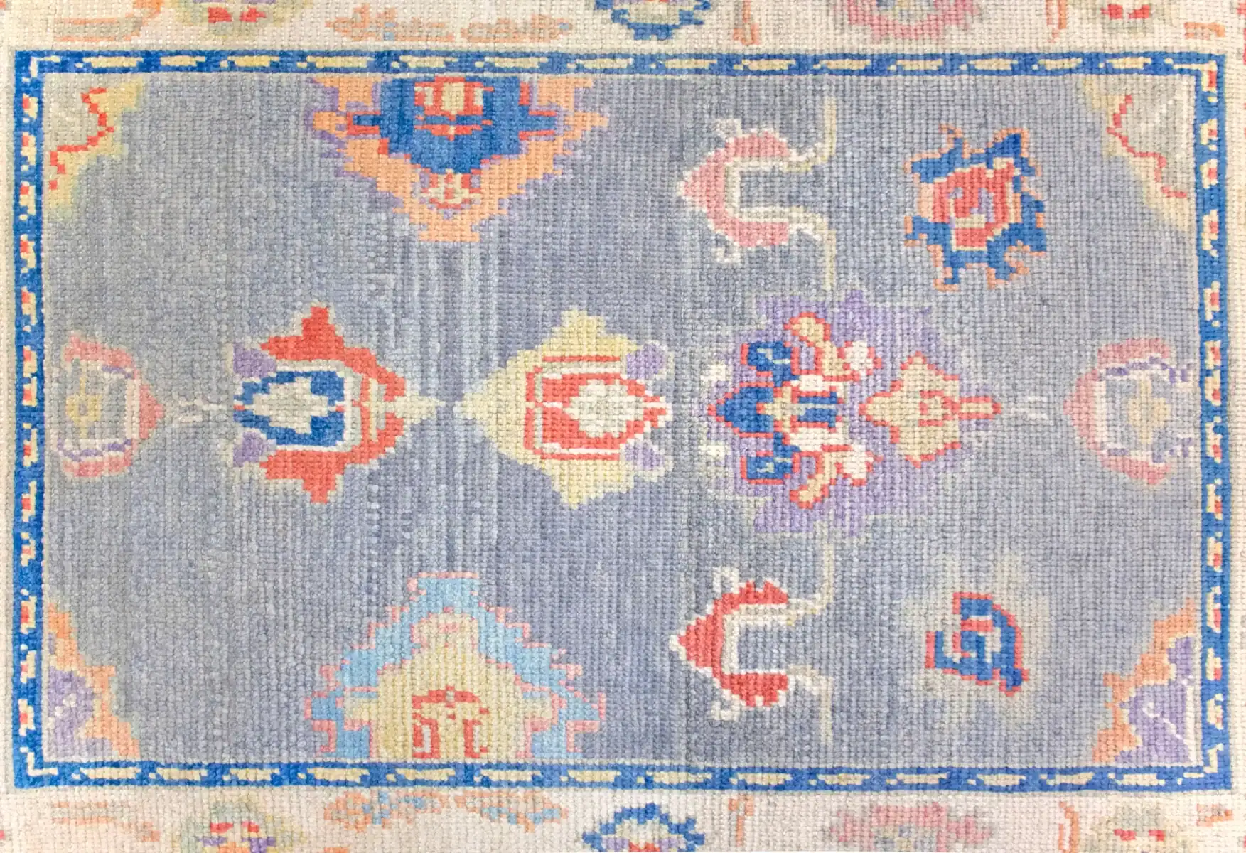 4 x 6 Oushak Turkish Wool Oriental Area Rug Design Details - pineville rug gallery - charlotte nc