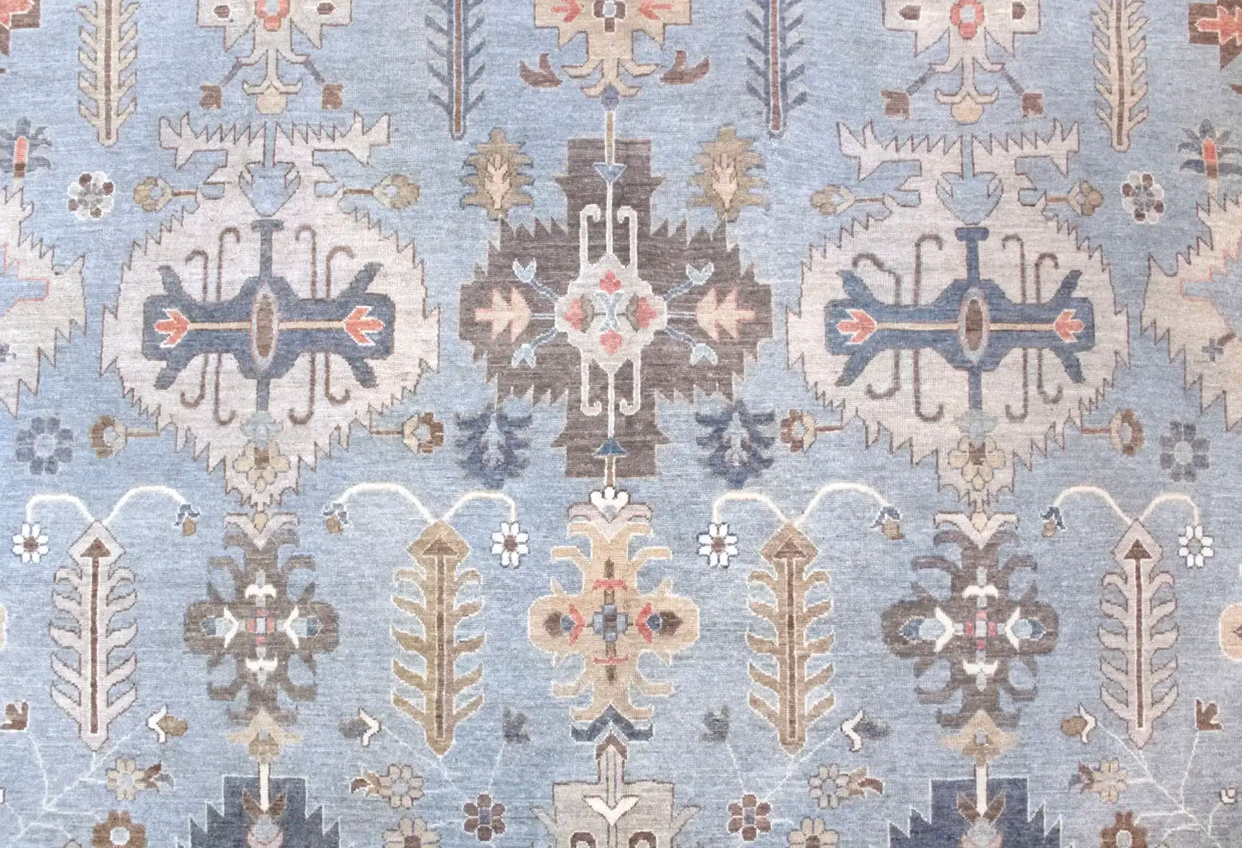10 x 14 New Oushak Afghan Wool Area Rug Design Details - pineville rug gallery - charlotte nc