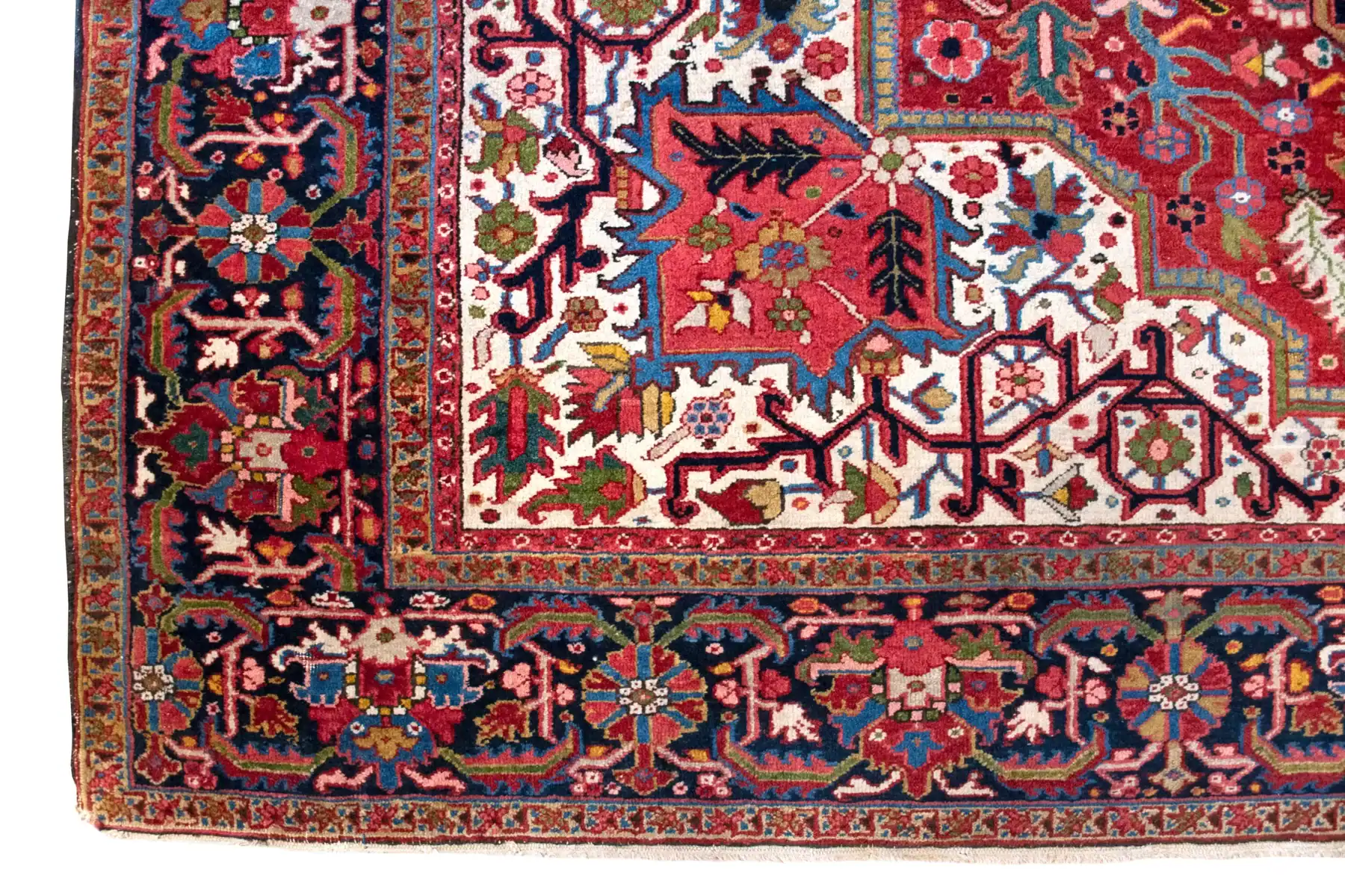 10 x 12 Vintage Heriz Wool Area Rug