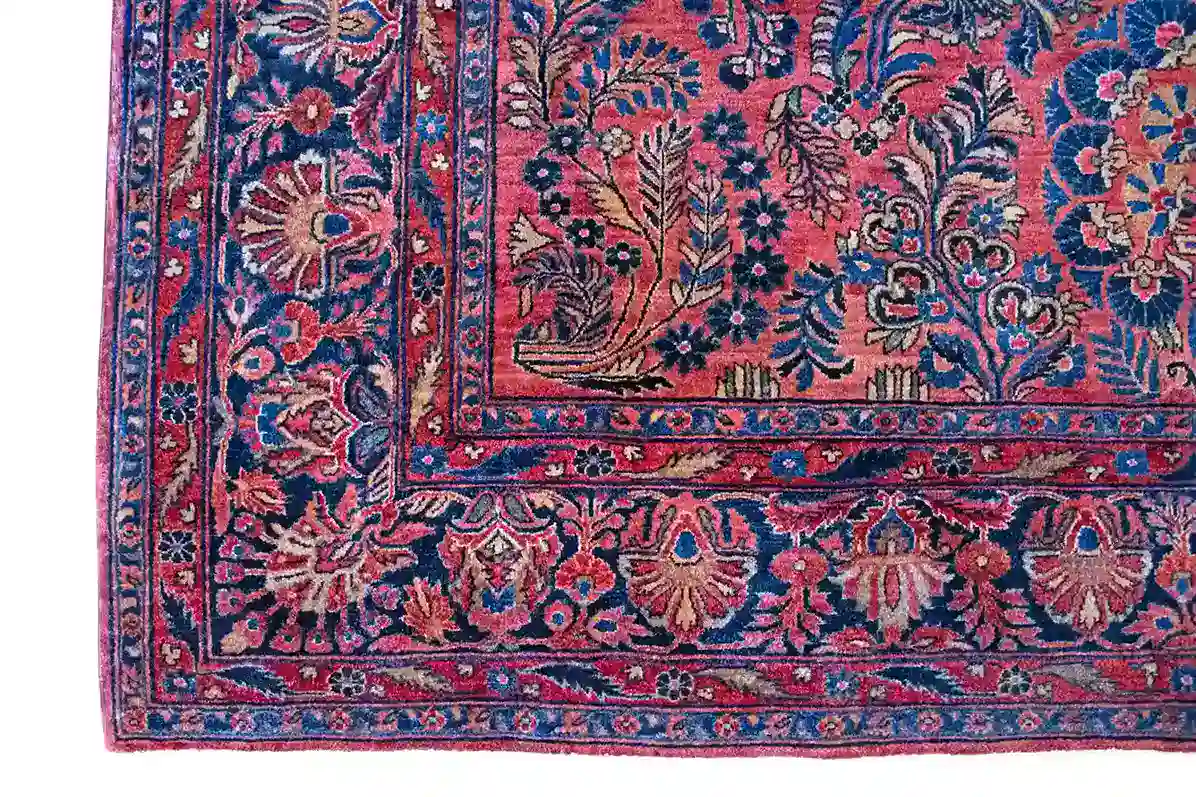 9 x 12 Antique Sarouk Persian Wool Area Rug