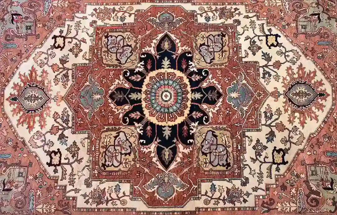 9 x 12 New Heriz Indian Wool Area Rug