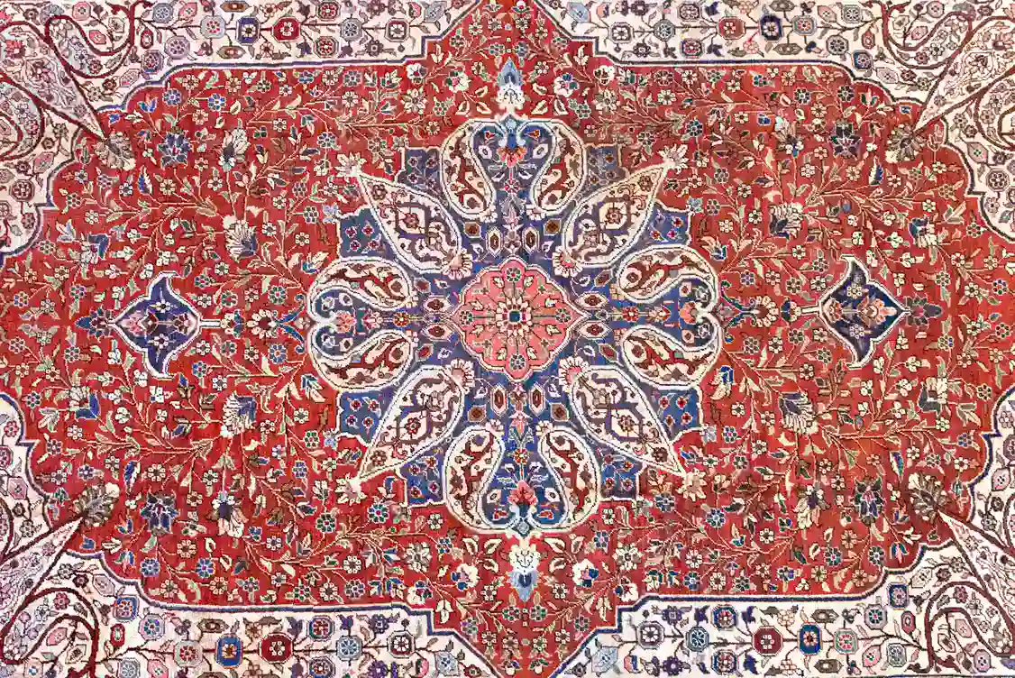 10 x 13 Antique Heriz Wool Area Rug Design Details - pineville rug gallery - charlotte nc
