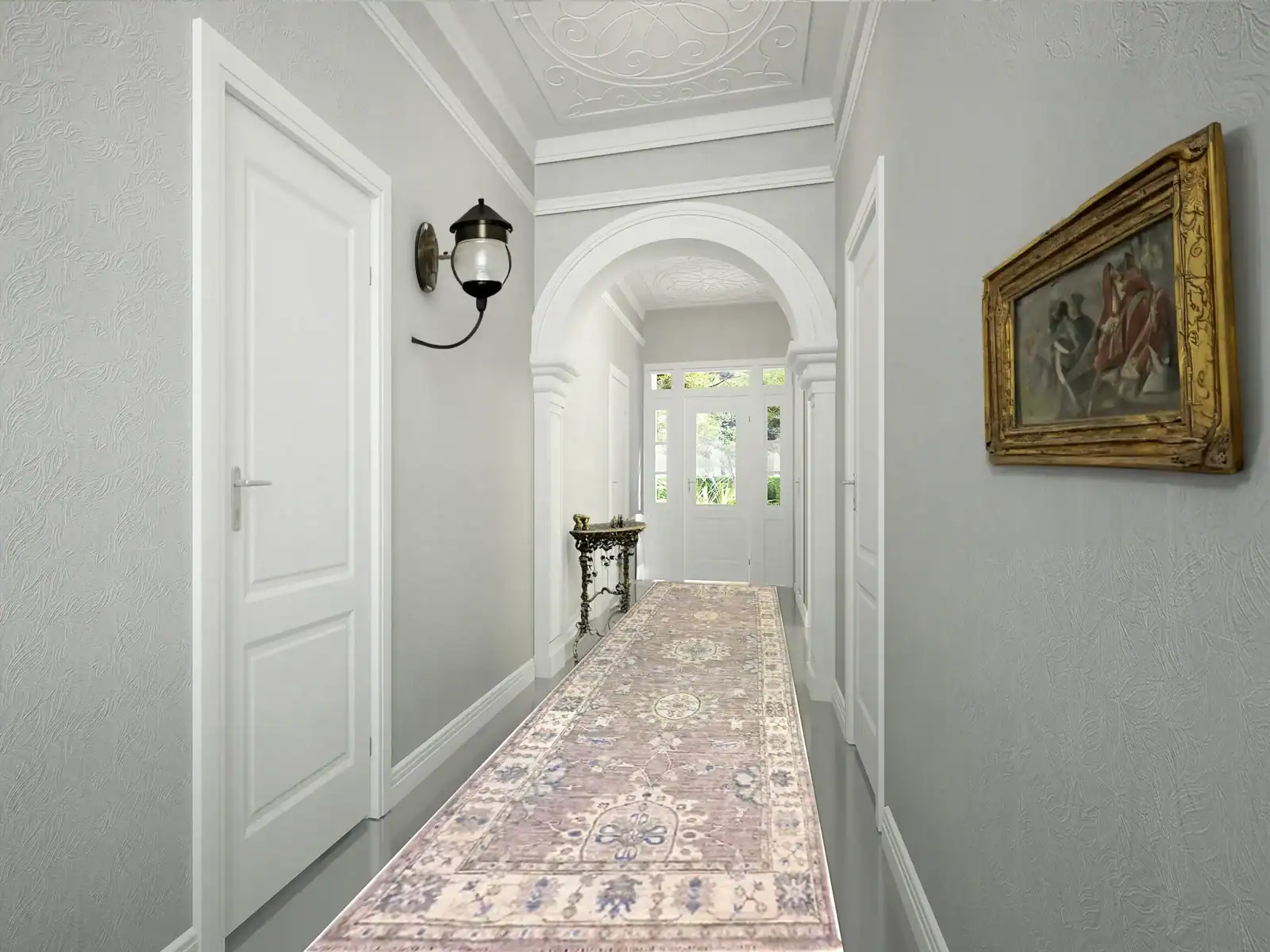 3 x 10 Wool Oushak Runner Rug in Corridor - pineville rug gallery - charlotte nc