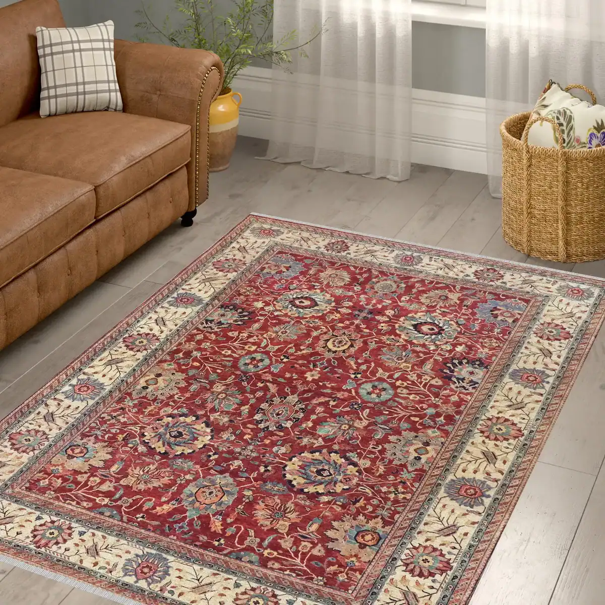 8 x 11 Mahal India Wool Rug - Image 2