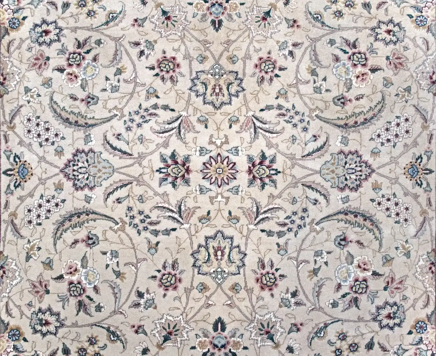 6 x 6 Heriz Kashan Persian Wool Rug - Image 4