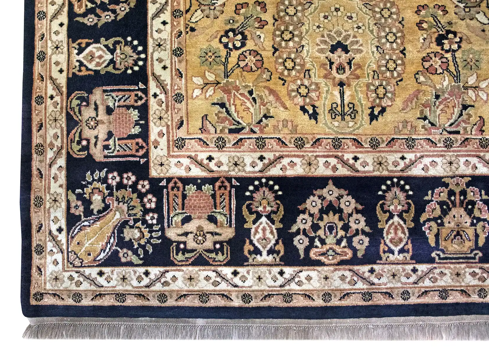 8 x 11 Agra Indian Wool Rug - Image 5
