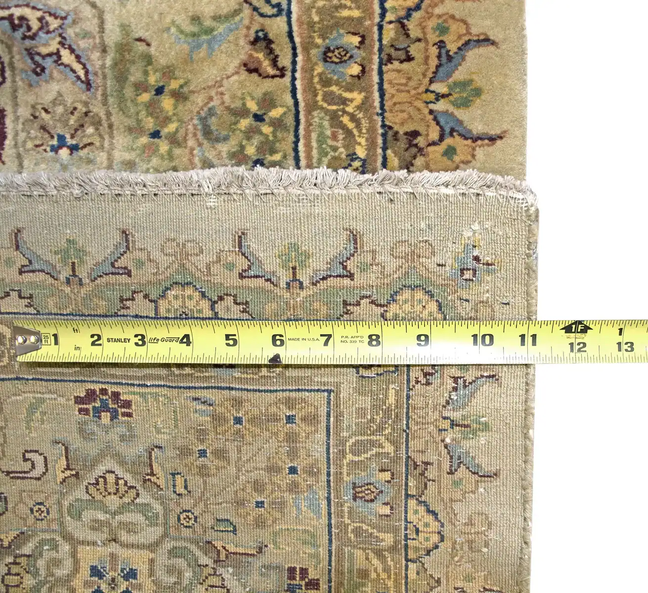 9 x 12 Vintage Agra Indian Wool Rug - Image 3