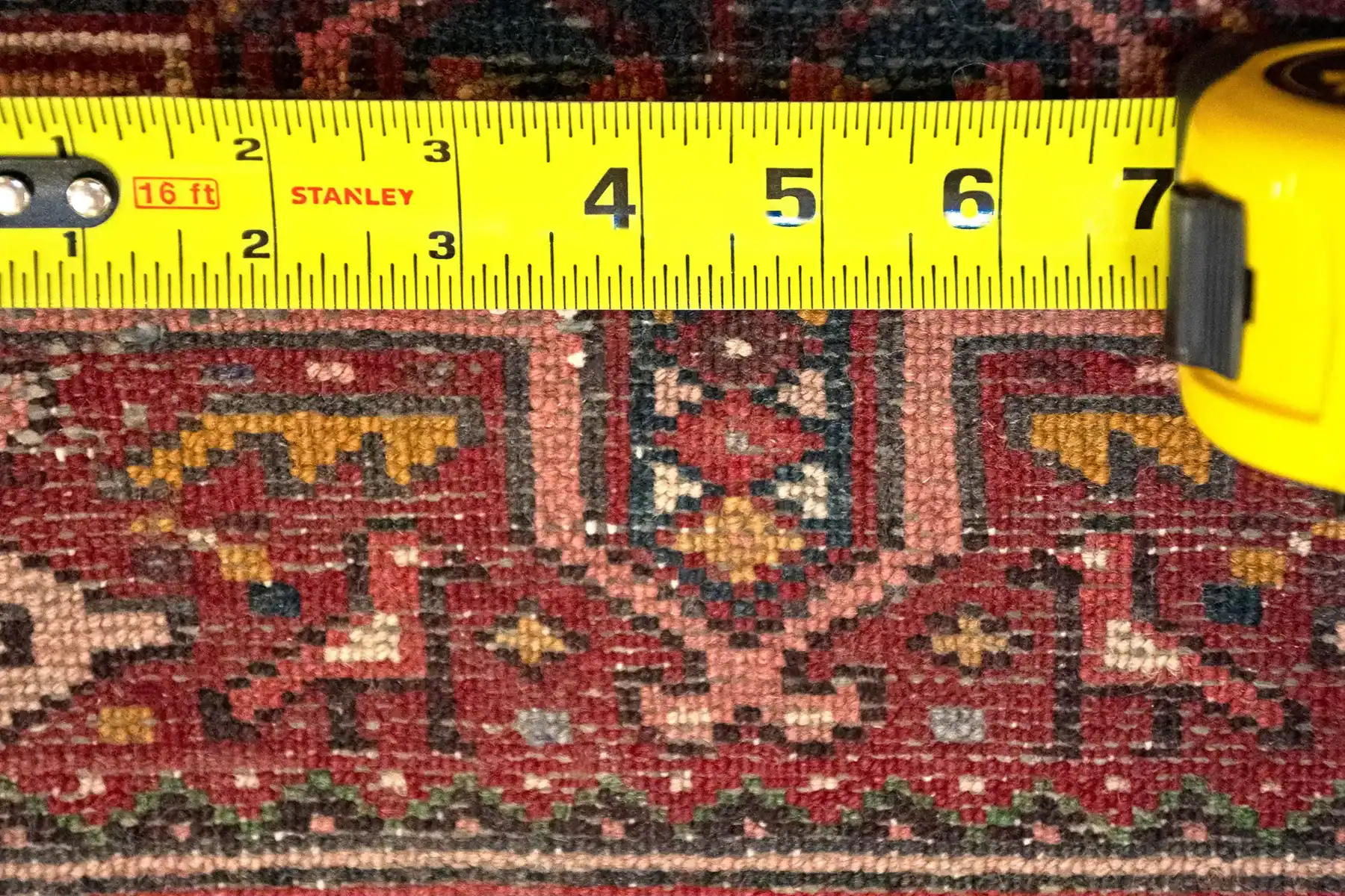3 x 12 Vintage Heriz Persian Wool Rug - Image 5