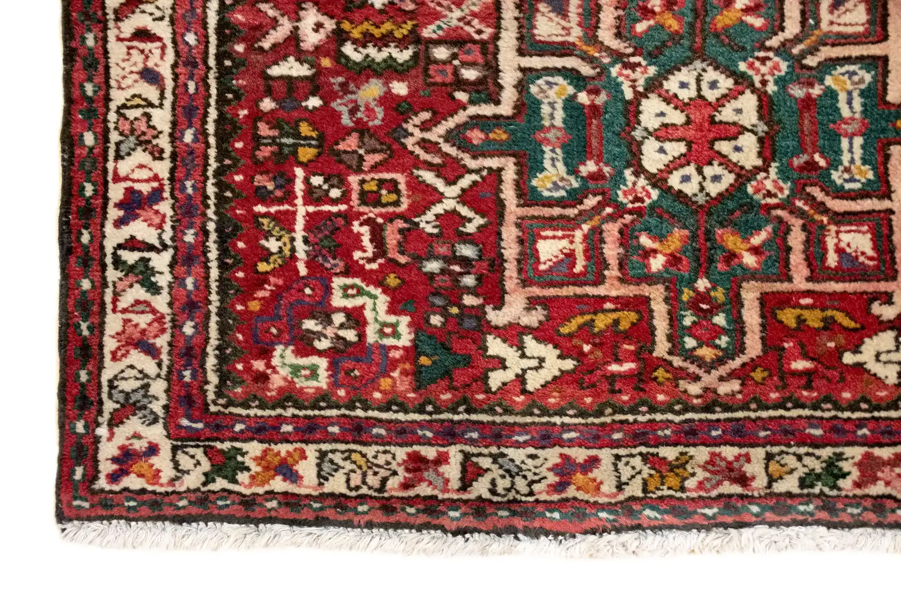 3 x 12 Vintage Heriz Persian Wool Rug - Image 4