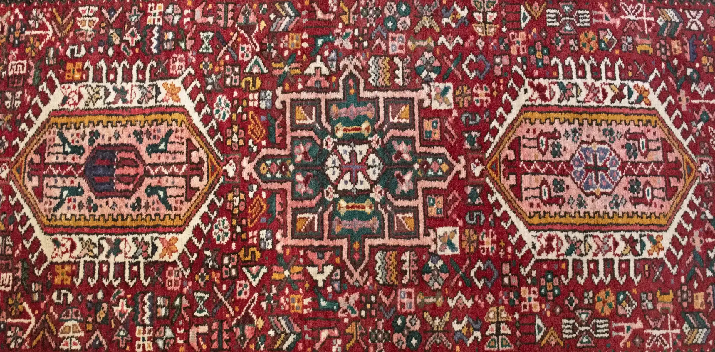 3 x 12 Vintage Heriz Persian Wool Rug - Image 3