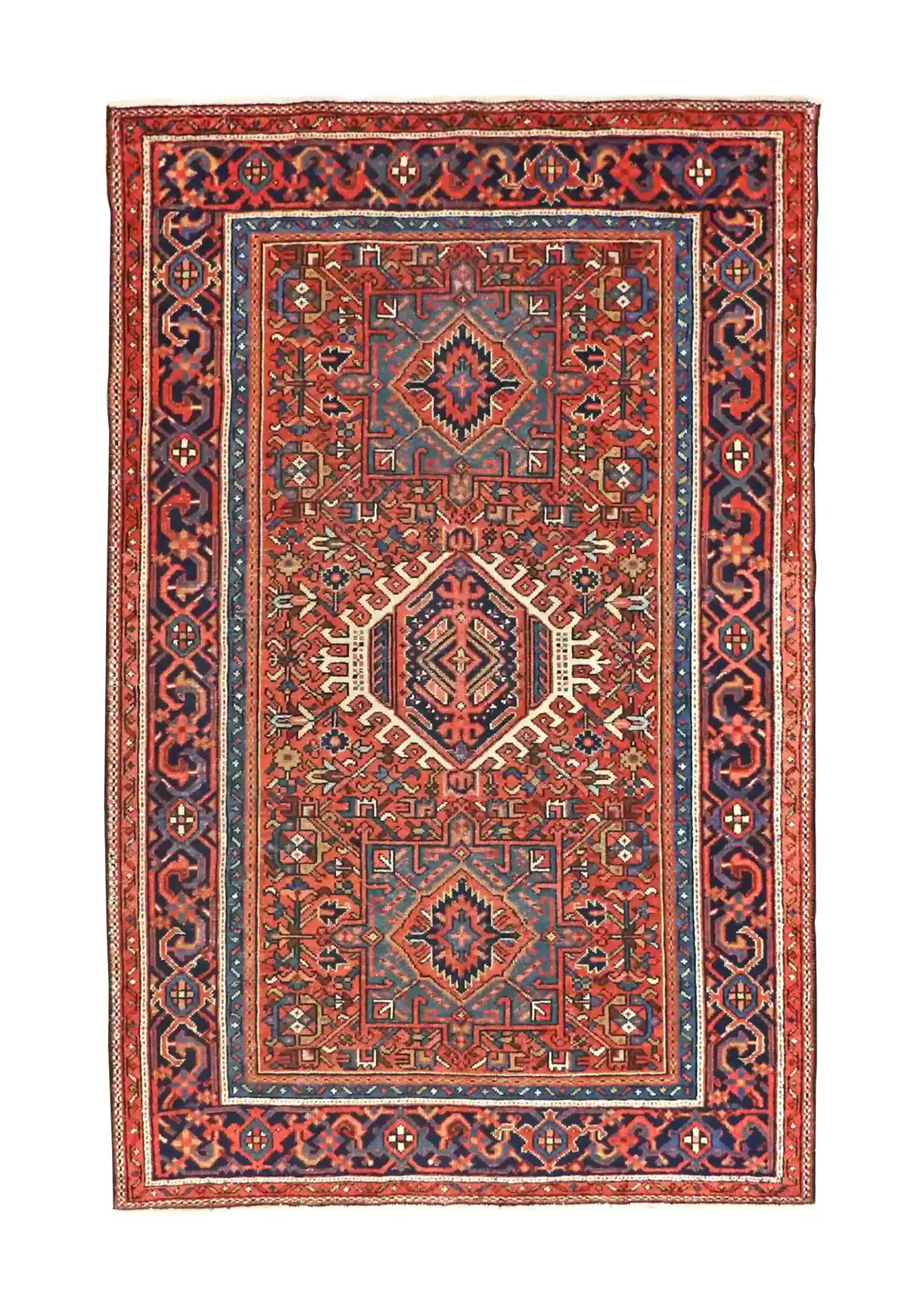 5 x 7 Antique Persian Heriz Wool Rug