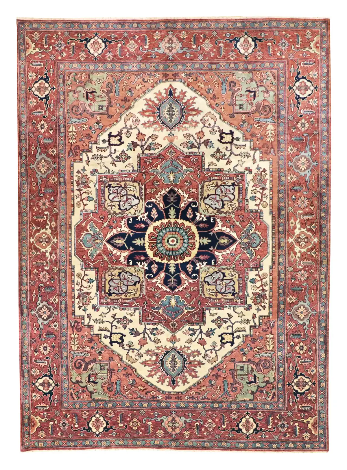 9 x 12 New Heriz India Wool Area Rug