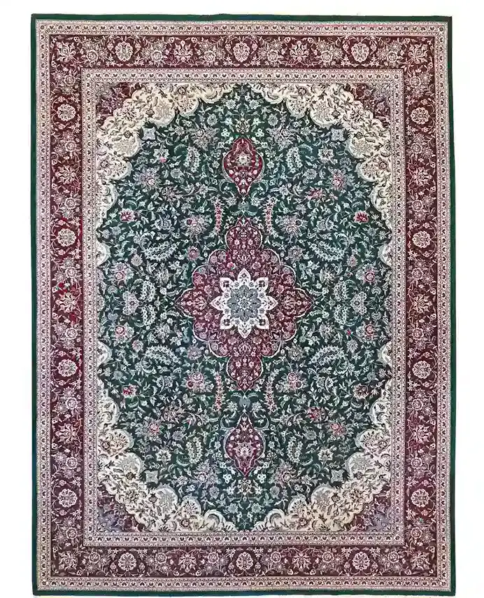 9 x 12 New Kashan Persian Wool Silk Rug - pineville rug gallery - charlotte nc