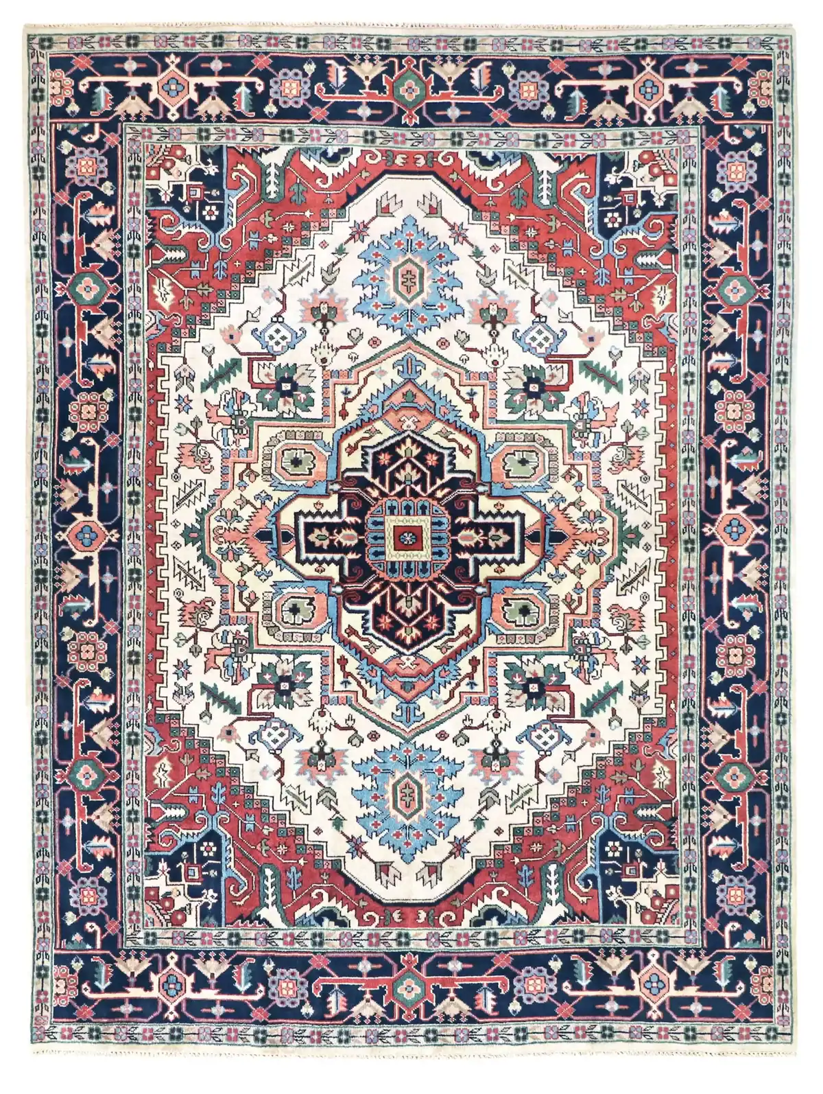 9 x 12 New India Wool Area Rug