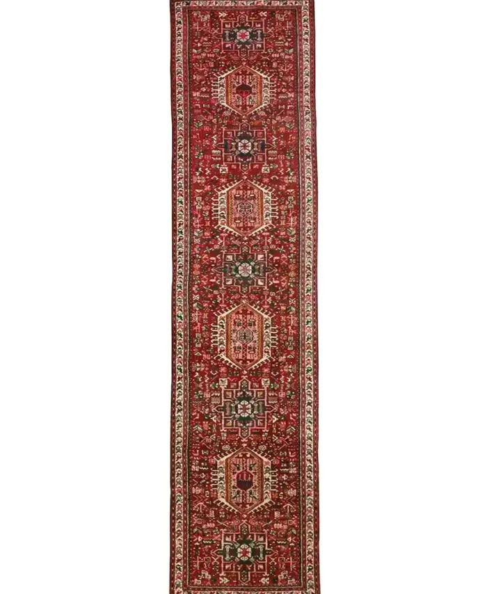 3 x 12 Vintage Heriz Persian Wool Rug
