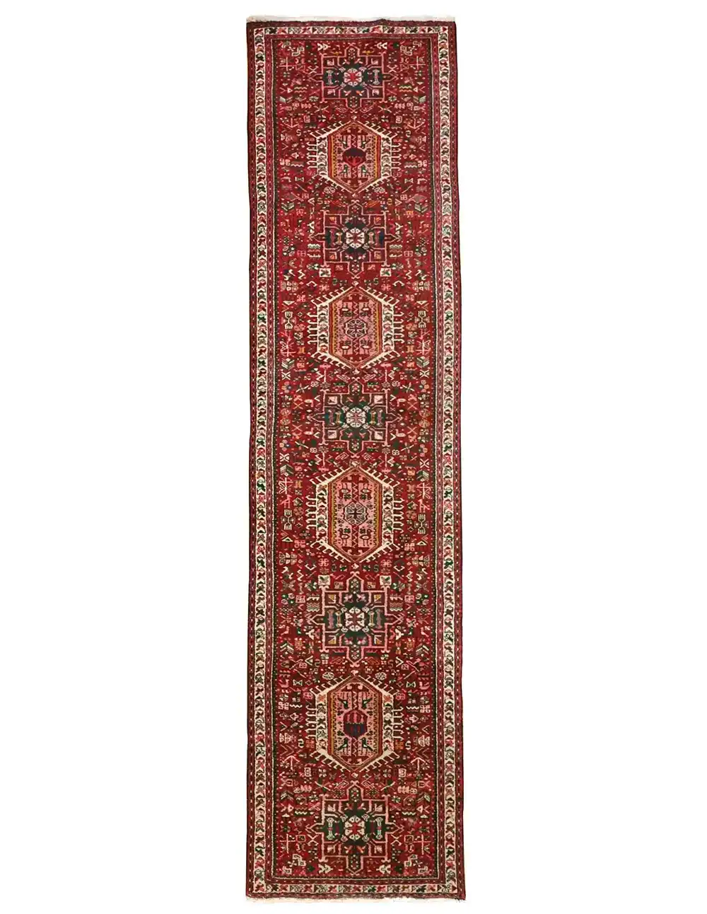 3 x 12 Vintage Heriz Persian Wool Rug