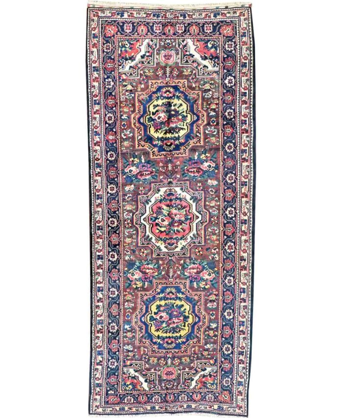 6 x 13 Antique Bakhtiari Persian Wool Rug