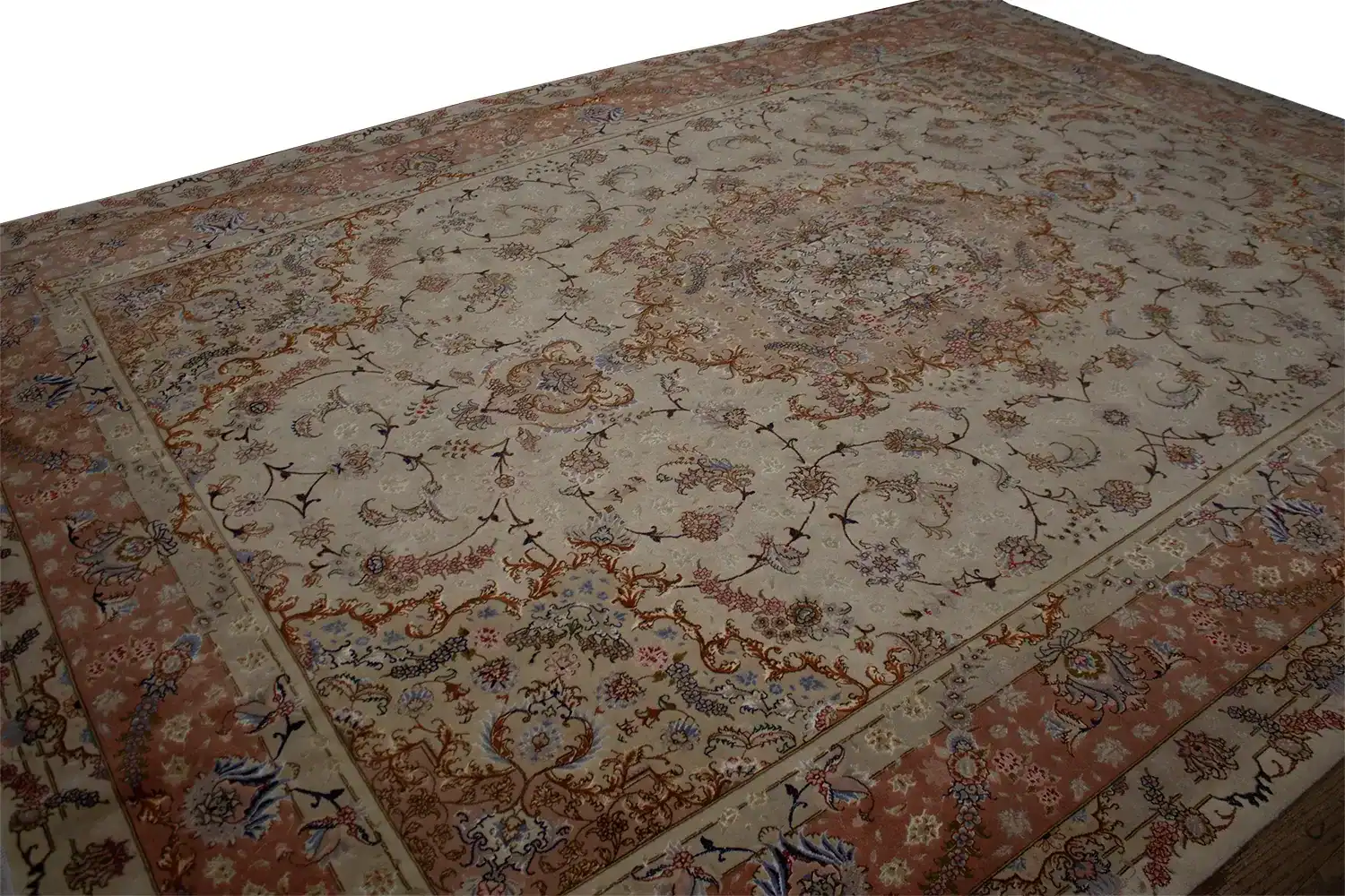 8 X 12 Persian Tabriz Wool/Silk Rug - Image 3