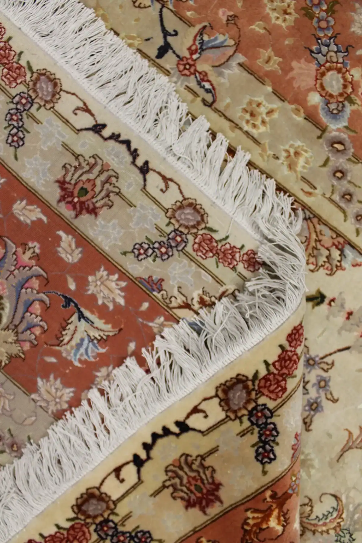 8 X 12 Persian Tabriz Wool/Silk Rug - Image 8