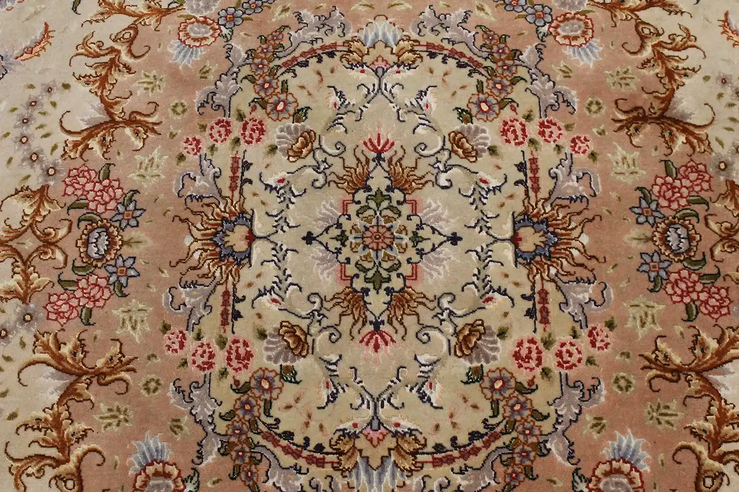 8 X 12 Persian Tabriz Wool/Silk Rug - Image 5