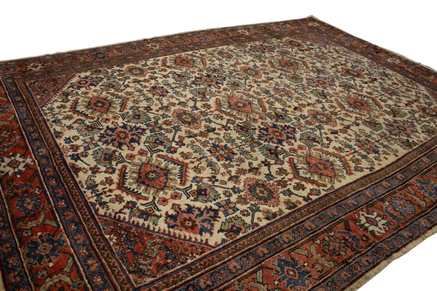 7 x 10 All-Over Design Antique Mahal Rug - Image 4