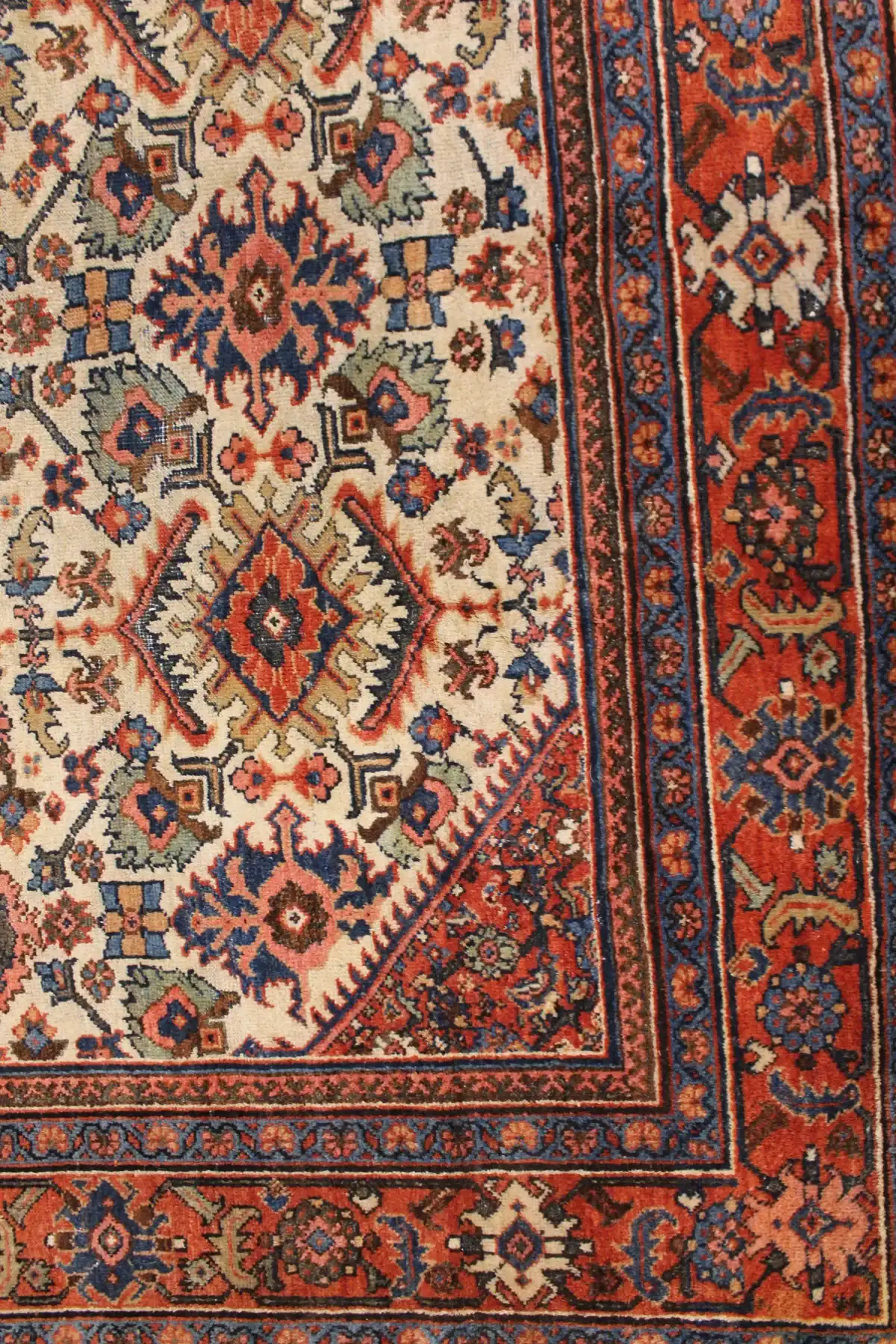 7 x 10 All-Over Design Antique Mahal Rug - Image 11