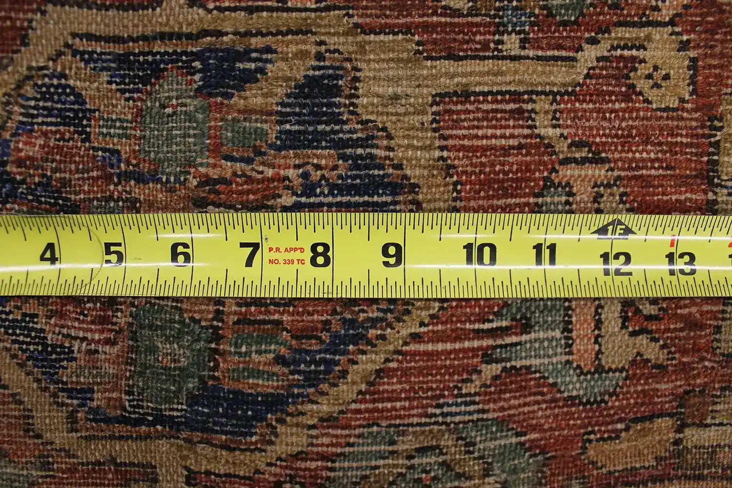 10 X 12 Antique Heriz Serapi Rug - Image 11