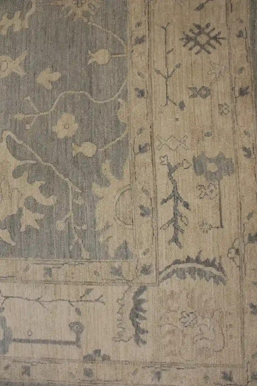 9 x 12 Light Blue Afghan Oushak Rug - Image 5