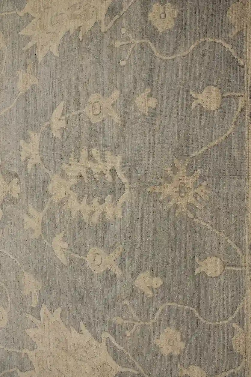 9 x 12 Light Blue Afghan Oushak Rug - Image 6