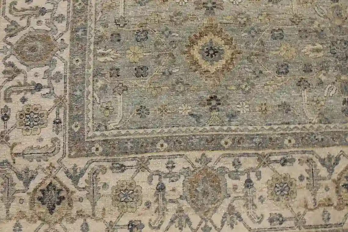 9 x 12 Seafoam Indo-Oushak Wool Rug - Image 2