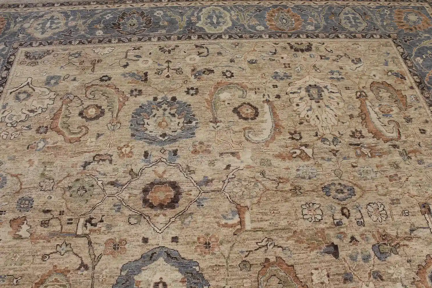 9 x 12 New Indo-Oushak Wool Rug - Image 5
