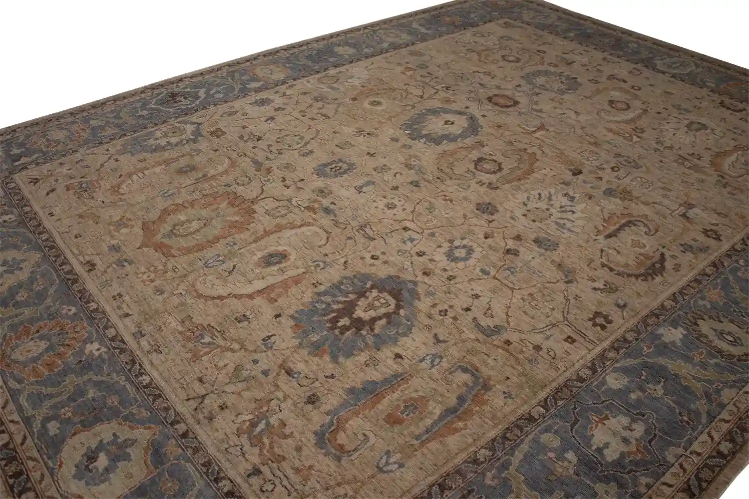 9 x 12 New Indo-Oushak Wool Rug - Image 4