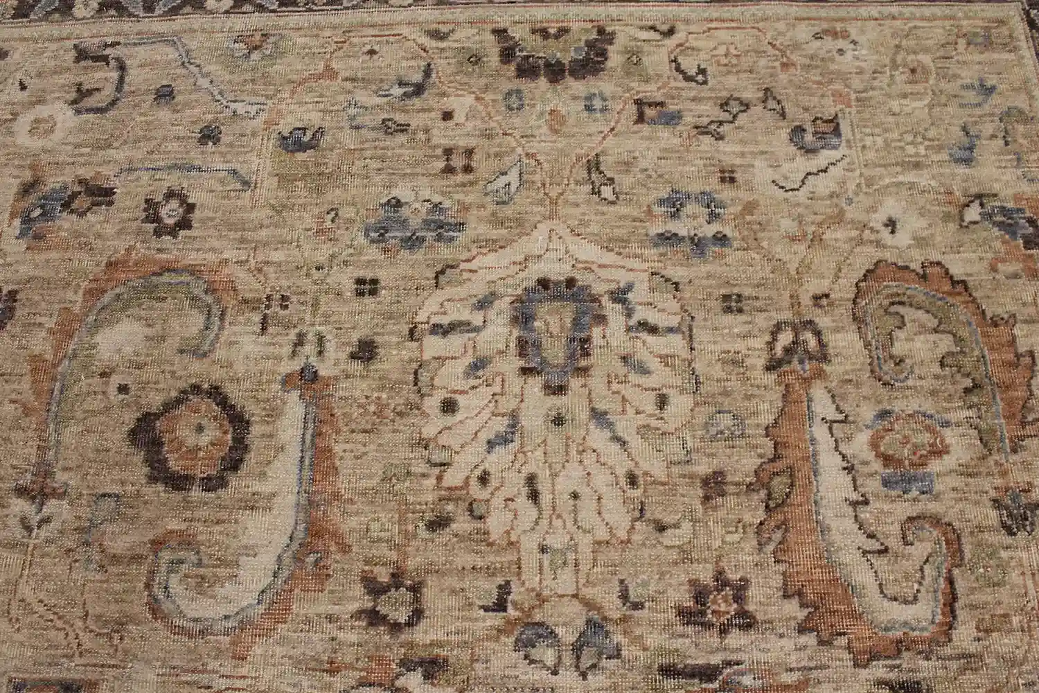 9 x 12 New Indo-Oushak Wool Rug - Image 7