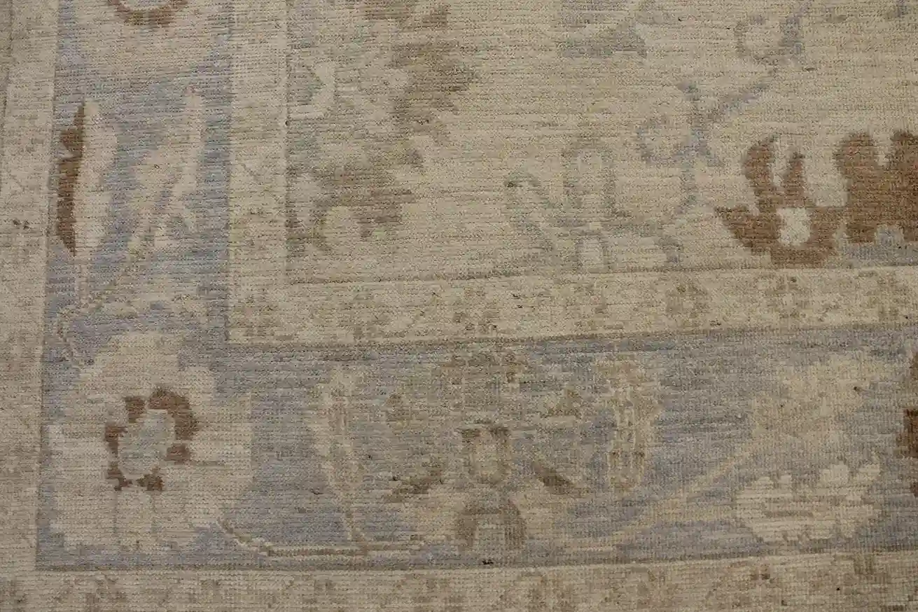 9 x 12 Subtle Blooms Oushak Rug - Image 7