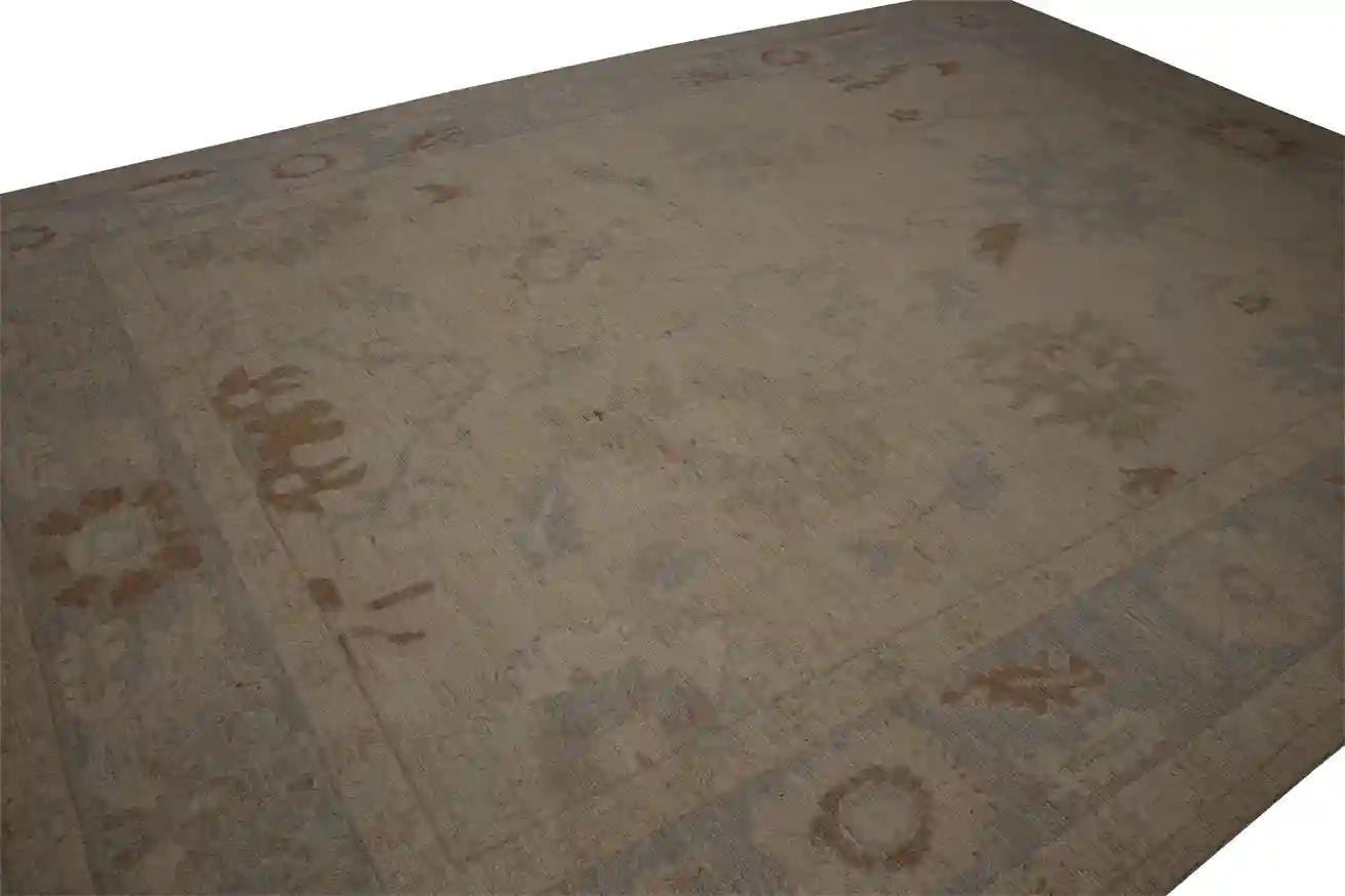 9 x 12 Subtle Blooms Oushak Rug - Image 4