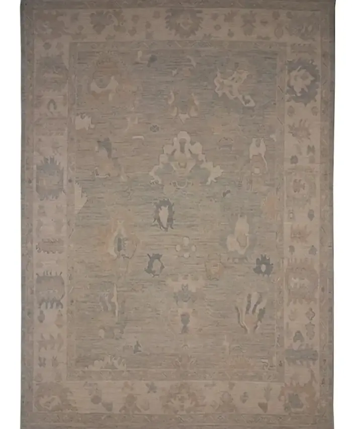 9 x 12 French Blue Oushak Area Rug