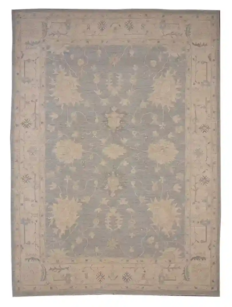 9 x 12 Light Blue Afghan Oushak Rug