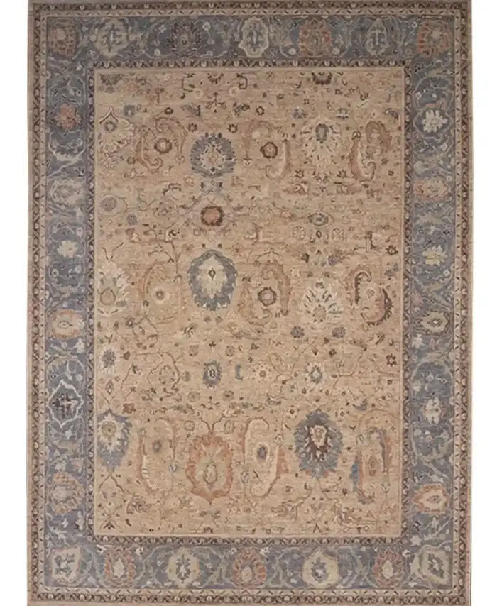9 x 12 New Indo-Oushak Wool Rug