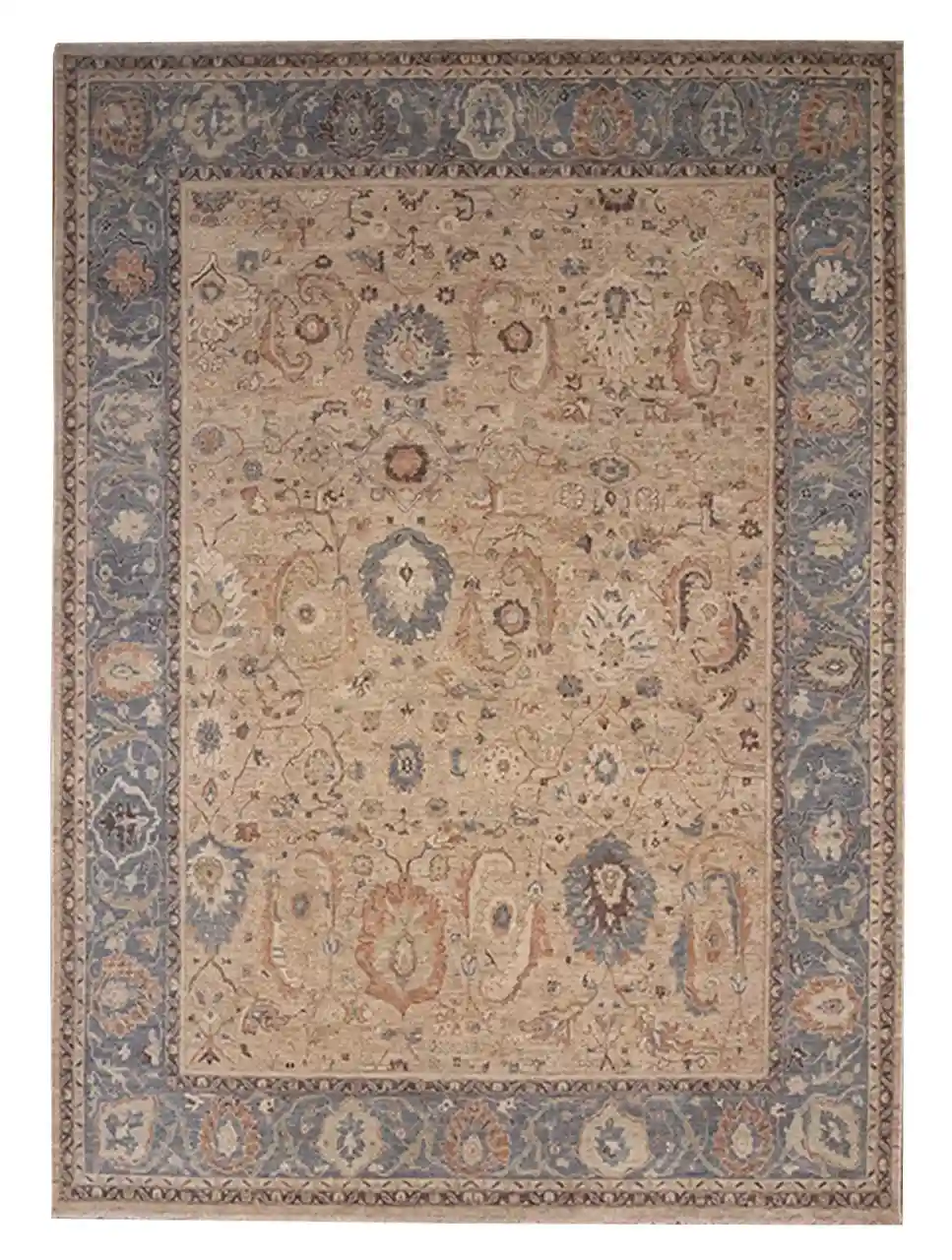 9 x 12 New Indo-Oushak Wool Rug